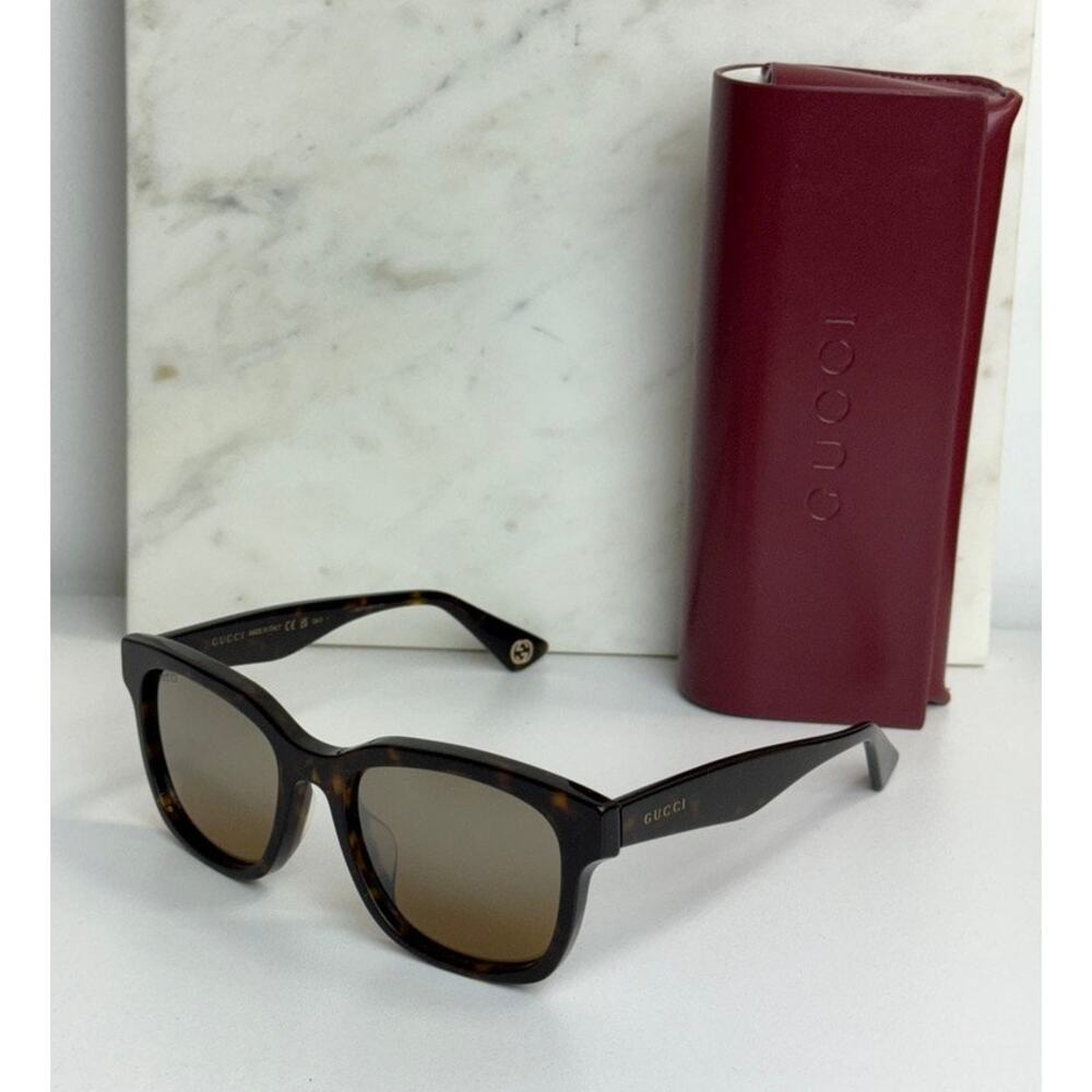 NEW Gucci GG1639SA Brown Mirror Square Unisex Sunglasses